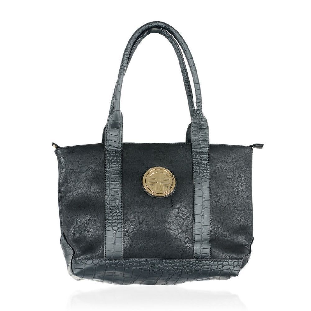 Elegance Blackย Vegan Leather Shoulder Bag